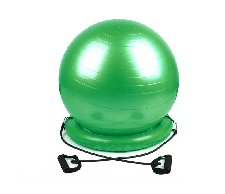 Minge de gimnastică cu bază și benzi de rezistență