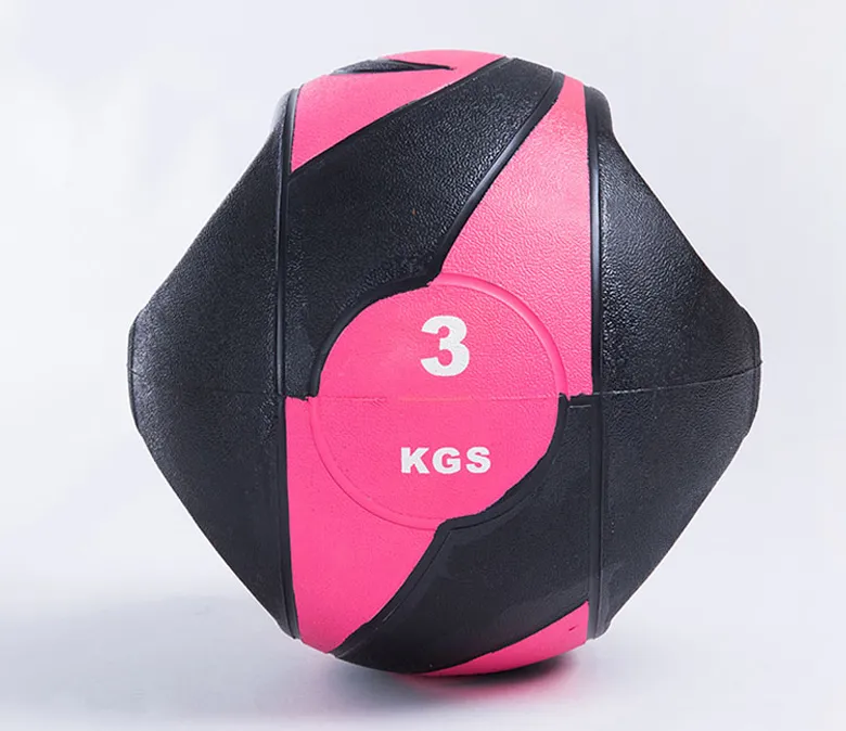 Minge medicinală cu o singură prindere din cauciuc negru și roz