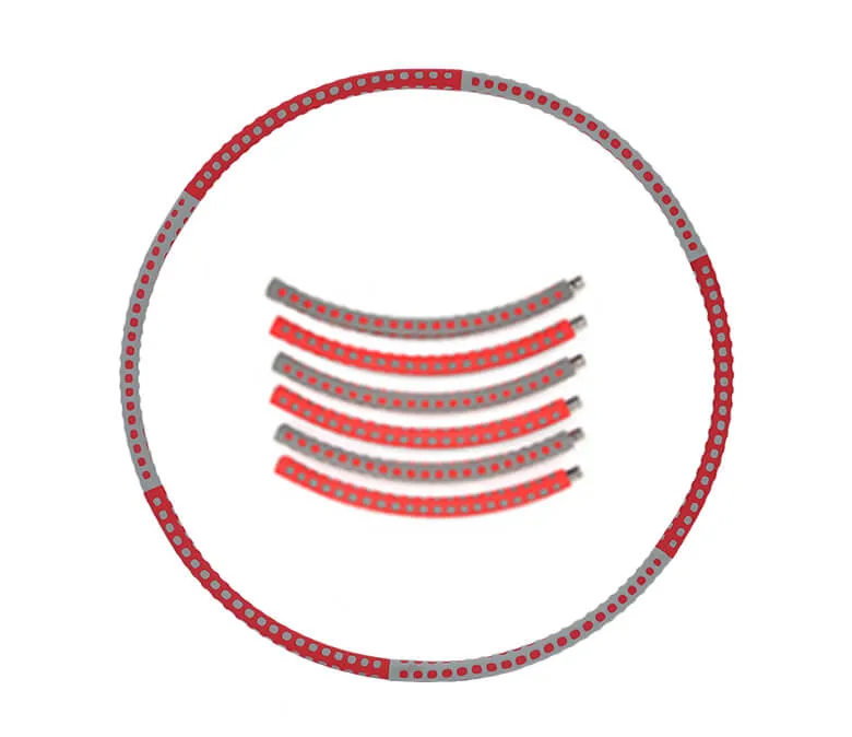 Hula Hoop ponderat cu masaj cu bump