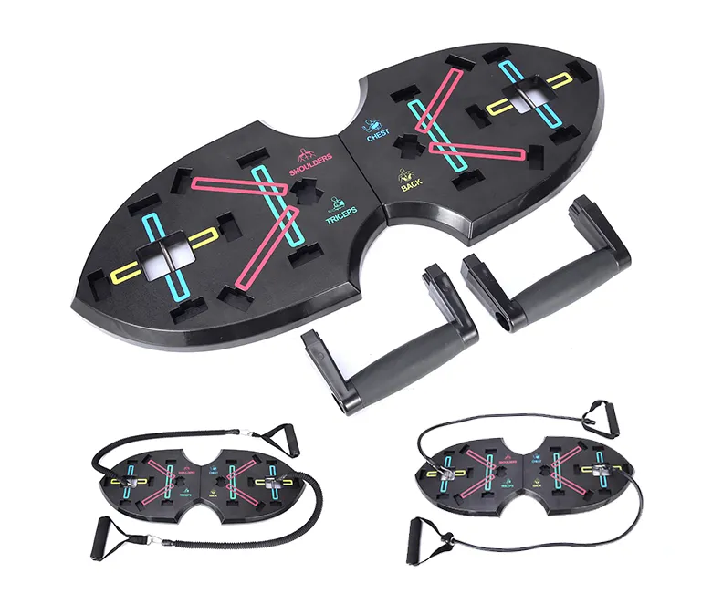 Bară Push Up 15 în 1 îmbunătățită cu benzi de rezistență