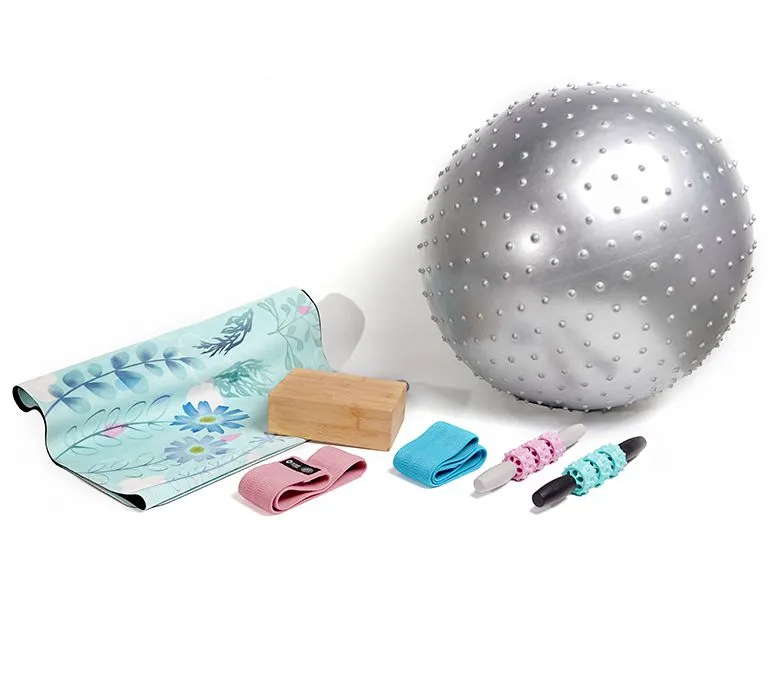 Set de masaj cu prosoape yoga din piele intoarsa