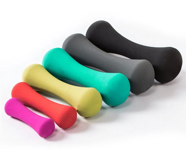 Ganteră în formă de os din fontă acoperită cu PVC pentru doamne