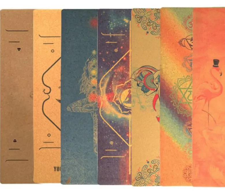 Covoraș de yoga TPE din plută, colorat și ecologic personalizat