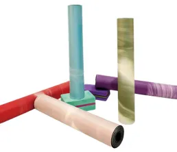 Covoraș de yoga din cauciuc natural PU de culoare contrastantă