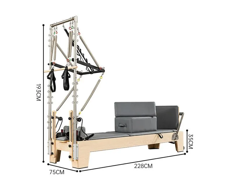 Studio Pilates Maple Reformer cu jumătate de trapez