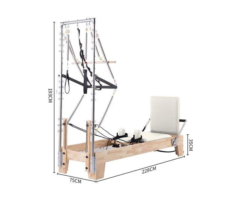 Studio Pilates Maple Reformer cu jumătate de trapez
