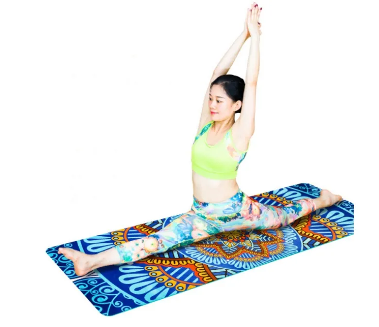 Covoraș de yoga imprimat în piele de căprioară TPE de înaltă calitate