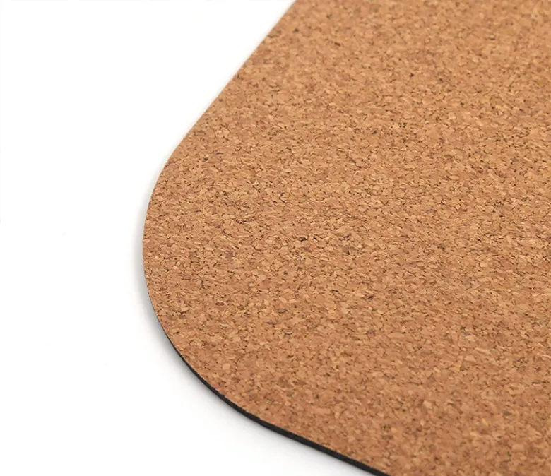 Covoraș de yoga din cauciuc din plută de calitate Studio cu linii de aliniere