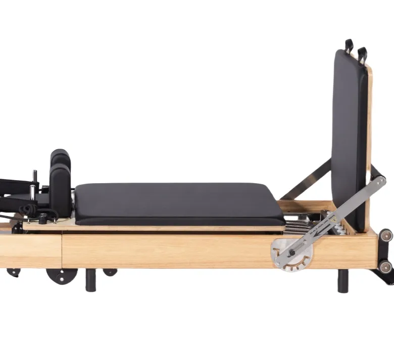 Reformator Pilates pliabil din stejar fără rosturi