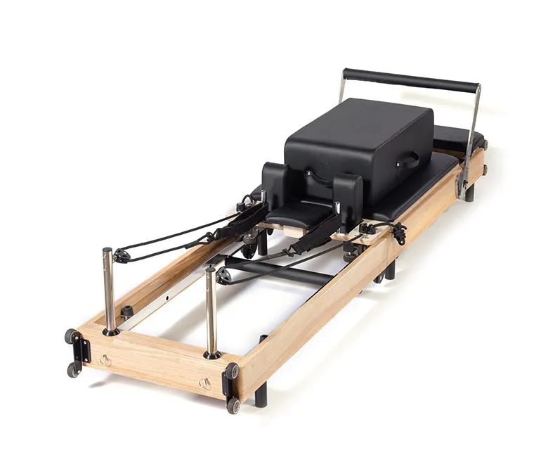 Reformator Pilates pliabil din stejar fără rosturi