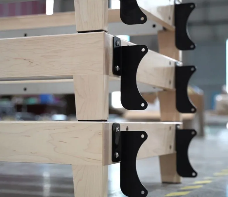 Aparat de exercitii Pilates pliabil cu picioare din lemn