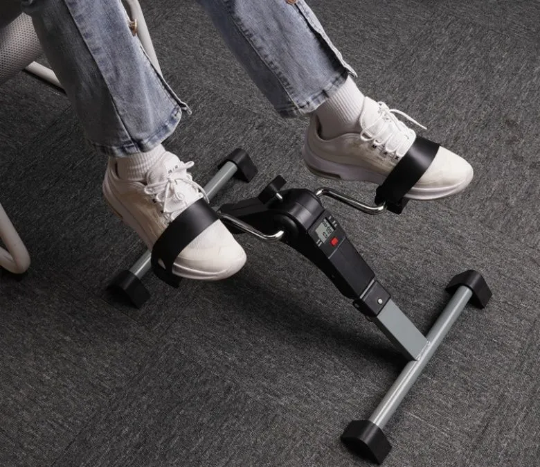 Sub birou pliabil mini aerobic stepper pedală exercițiu terapie fizică spinning bicicletă cu ecran LCD antrenament