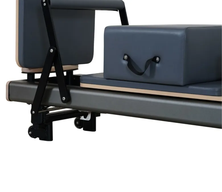 Pat Pilates Reformer din aluminiu anodizat gri Gunmetal