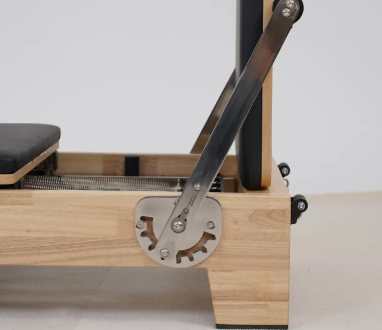 Reformator de Pilates pliabil de stejar premium cu picior din lemn