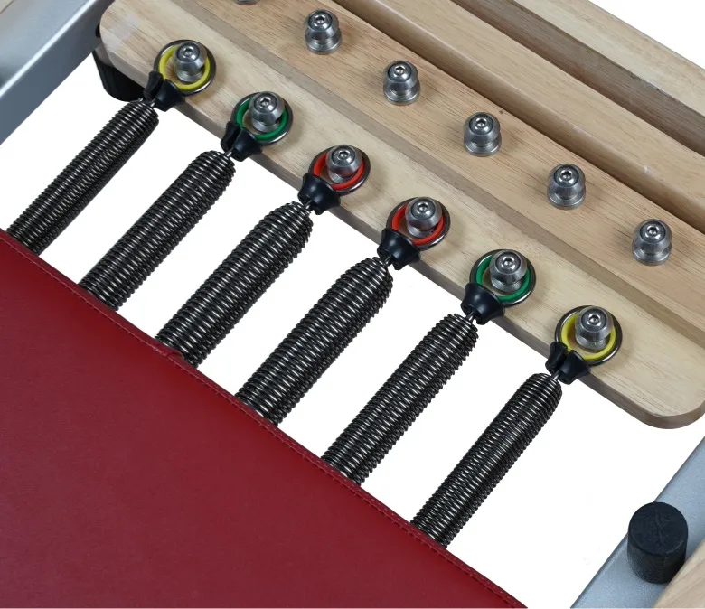 Mașină portabilă de reformare portabilă pentru Pilates, din lemn de stejar, fără rosturi