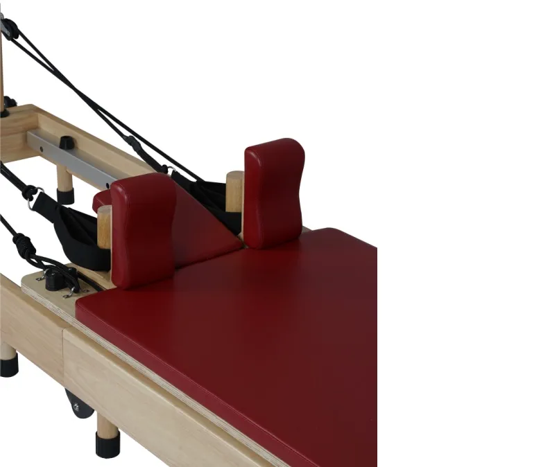 Mașină portabilă de reformare portabilă pentru Pilates, din lemn de stejar, fără rosturi